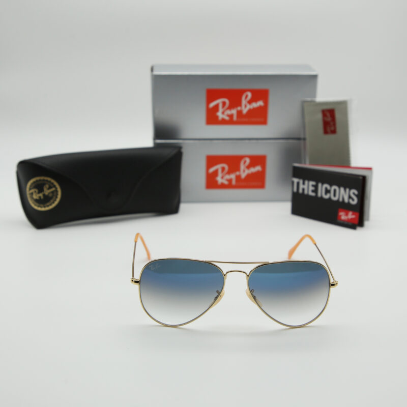 RB 3025 AVIATOR LARGE METAL MAVİ DEGRADE